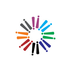 unity and diversity group logo design