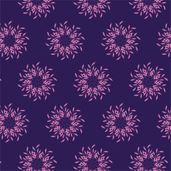  Seamless pattern. Elegant floral background in minimalistic style. Can be used for wallpaper, pattern fills, web page background, fabric, surface textures. Vector illustration.