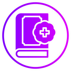 medical book gradient icon