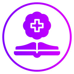 Obraz premium medical book gradient icon