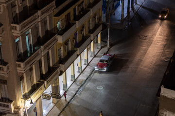 Night view of Havana's neighborhoods from the rooftops