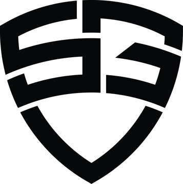 shield SGV letter logo concept isolated on white background.