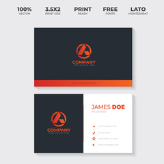 Professional business card vector design