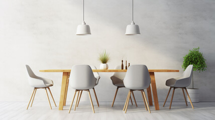 Fototapeta na wymiar Living Room Kitchen Bedroom Interior Design mock up Modern Furniture
