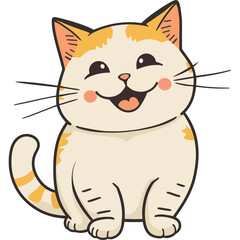 happy cute kitten mascot