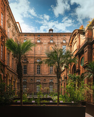the Egyptian Garden of the The Egyptian Museum in Turin, Italy