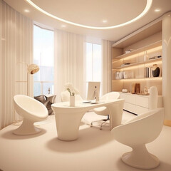 Naklejka na ściany i meble Living Room Kitchen Bedroom Interior Design mock up Modern Furniture