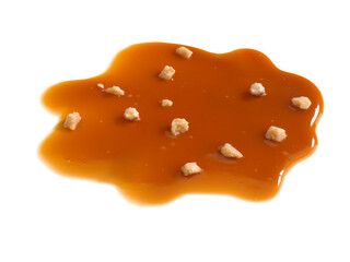 Almond Nuts and caramel sauce nuts transparent background