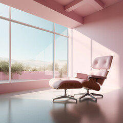 Fototapeta na wymiar Living Room Kitchen Bedroom Interior Design mock up Modern Furniture 
