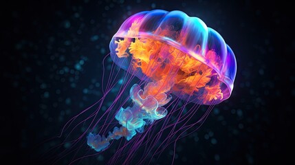 Glowing jellyfish