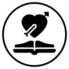 romance glyph icon