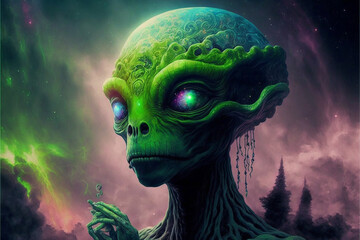 Creative world of new creatures, animals, fantasy land, magical anatomy, colorful universe, door of dreams, Generative AI