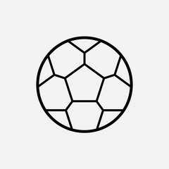 Fototapeta premium Soccer Ball Icon. Football Element Vector, Sign and Symbol for Design, Presentation, Website or Apps Elements. 