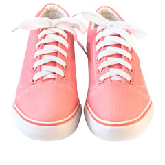 Pink shoes sneakers boots in PNG isolated on transparent background