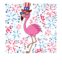 4th Of July Crew Flamingo