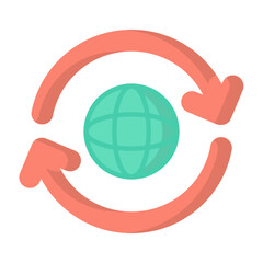 Money Cycle Flat Icon