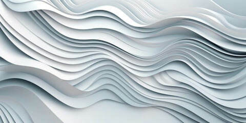 white wavy background. Creative design for poster, cover, placard, brochure. wave swirl white abstract background. Generative AI