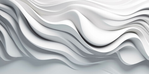 white abstract background with wavy lines and waves. wave swirl white abstract background. Generative AI