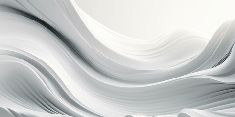 abstract background with wavy lines in gray and white colors. wave swirl white abstract background. Generative AI