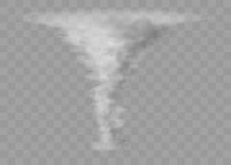 Realistic smoke vector on transparent background.