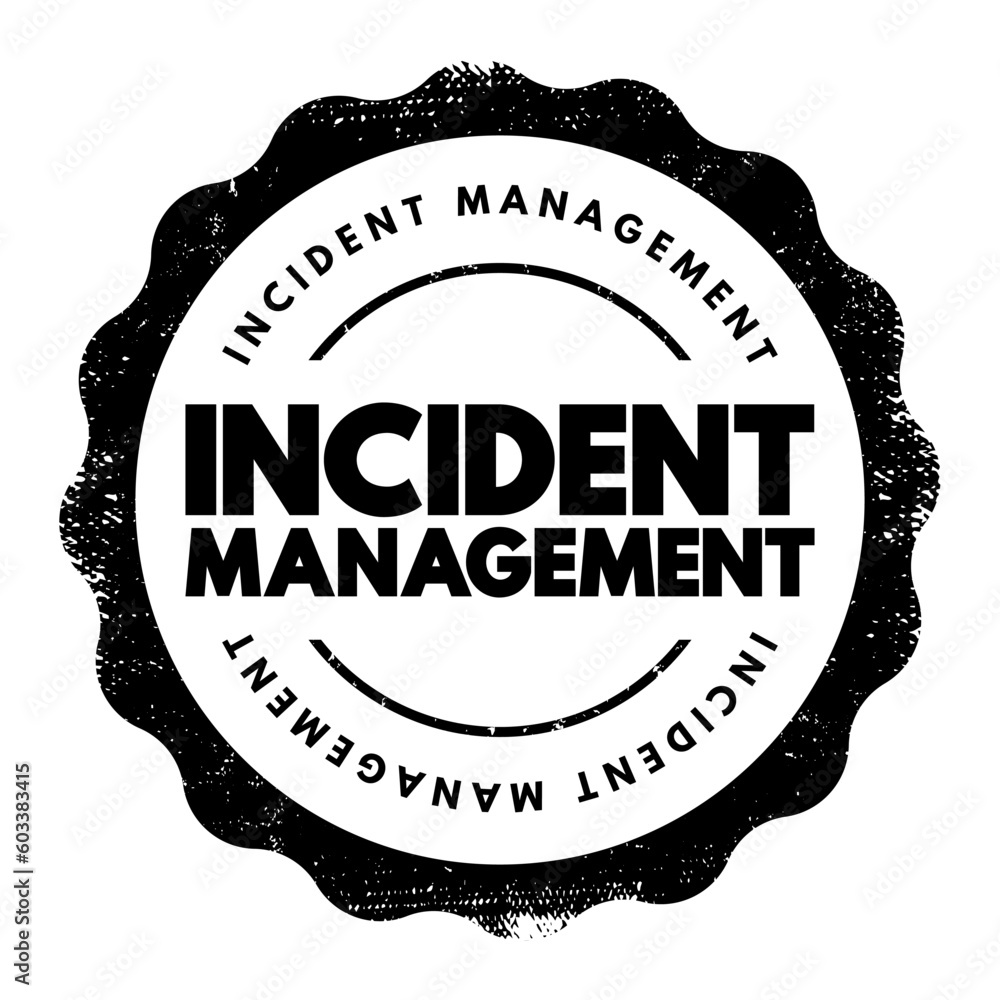 Poster incident management - process used to respond to an unplanned event or service interruption and rest