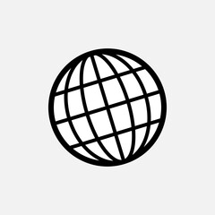 Globe Icon. Earth, World Symbol for Design, Presentation, Website or Apps Elements – Vector. 