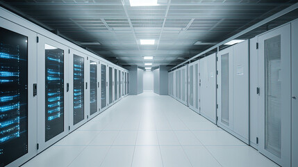 Data server center background, digital hosting	

