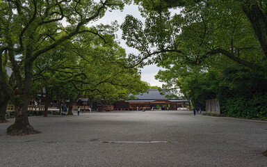 名古屋 熱田神宮 雨上がりの境内風景