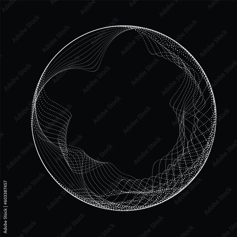 Poster abstract oval lines background with geometric circles . vector rotating ellipse line design . poster