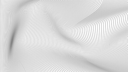 black and white wavy lines abstract background