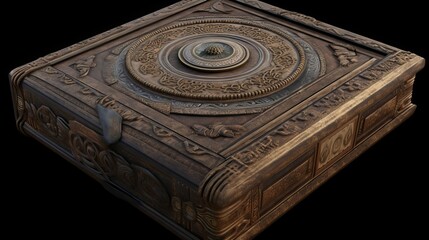 An ancient ornate intricate old tome spell book