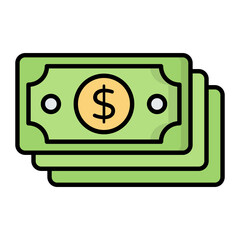 Cash Line Color Icon