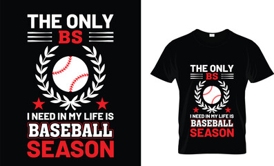 Baseball is the best season t-shirt design