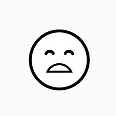 Sad Emoji Faces  Icon for Apps and Websites – Vector.  