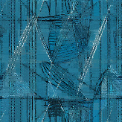 Vector image with imitation of grunge datamoshing texture.