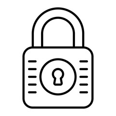 Lock Thin Line Icon