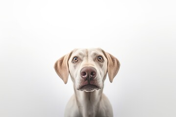 Happy puppy dog on isolate background, Generative AI