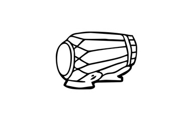 MUSIC TOOLS Doodle art illustration with black and white style.