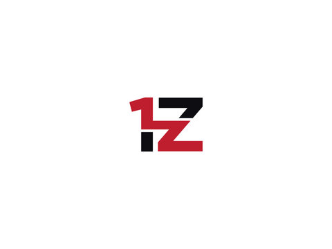 Creative Number 1Z Logo Icon, Initial Letter 1z Logo Design Concept