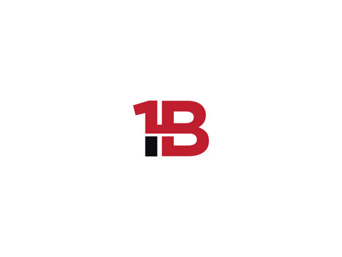 Creative Number 1B Logo Icon, Initial Letter 1b Logo Design Concept