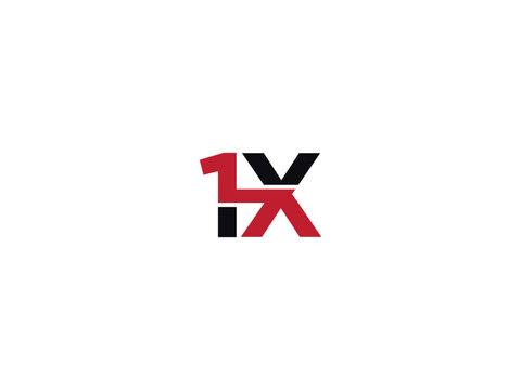 Creative Number 1X Logo Icon, Initial Letter 1x Logo Design Concept