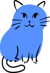 cute cat, vector illustration