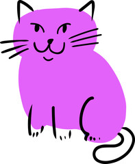 cute cat, vector illustration