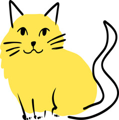 cute cat, vector illustration