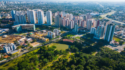 Fototapeta na wymiar curitiba Brazil aerial skyline view 