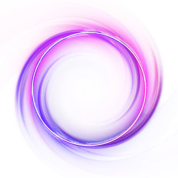colorful circle swirl neon frame border