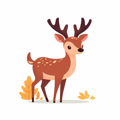 Obraz na płótnie Canvas Deer Cartoon. Generative AI