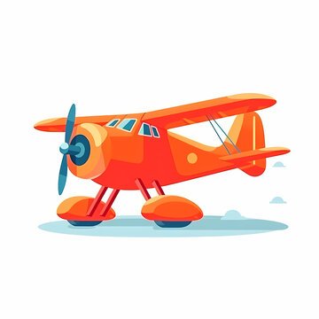 Airplane Cartoon Illustration
