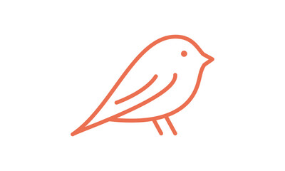 Abstract Bird Logo Line Art Silhouette