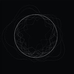 Abstract oval Lines Background with geometric circles . Vector rotating ellipse Line Design . Poster template . Concentric circles logo .Minimal art 